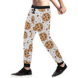 chocolate chip cookie pattern Unisex Casual Sweatpants
