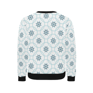 nautical steering wheel chain Men's Crew Neck Sweatshirt