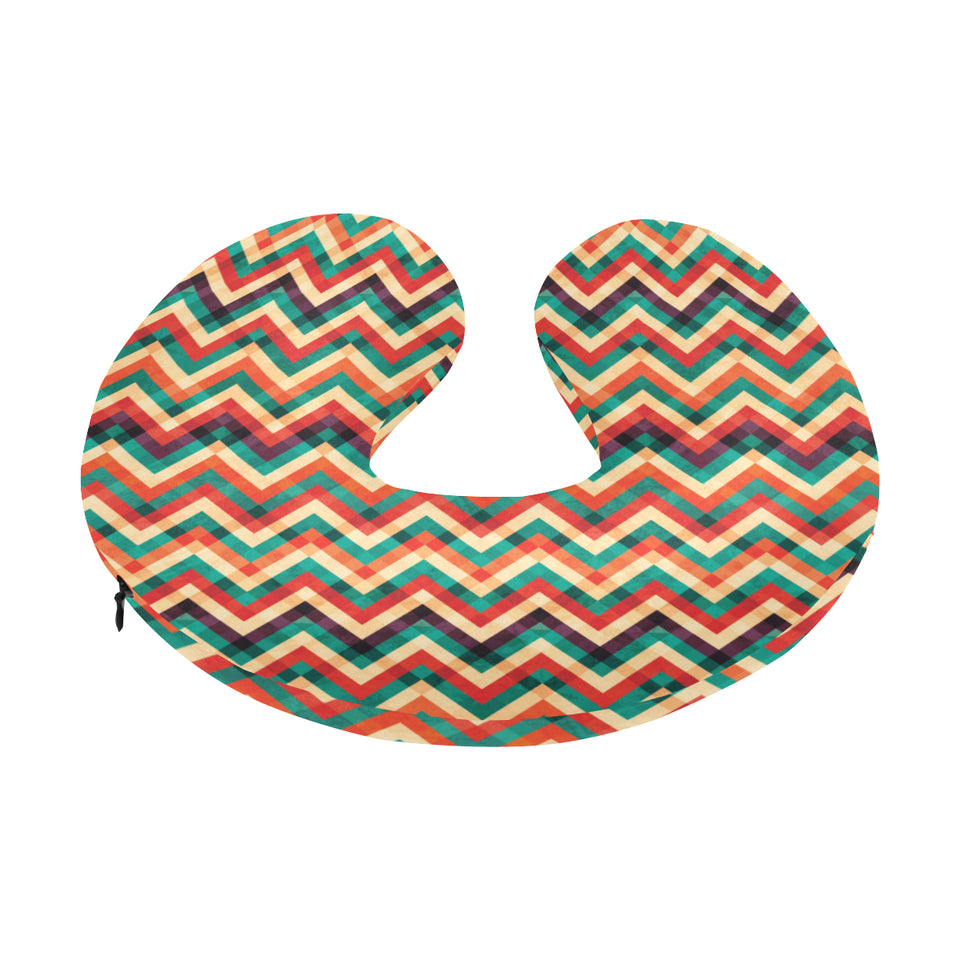 zigzag  chevron colorful pattern U-Shaped Travel Neck Pillow