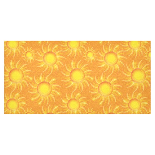 Sun orange background Tablecloth