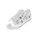 Hand drawn space elements space rocket star planet Men's Low Top Shoes White