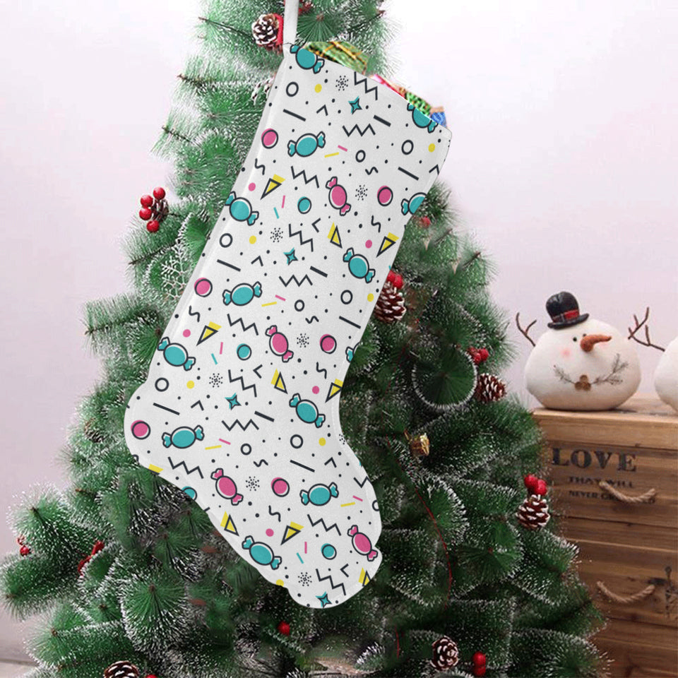 Candy design pattern Christmas Stocking