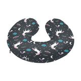 unicorn rainbows moon clound star pattern U-Shaped Travel Neck Pillow