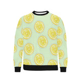 slice of lemon pattern Men's Crew Neck Sweatshirt