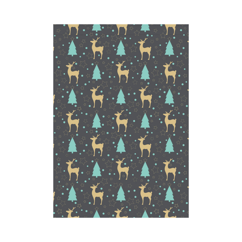 Deers star tree pattern House Flag Garden Flag