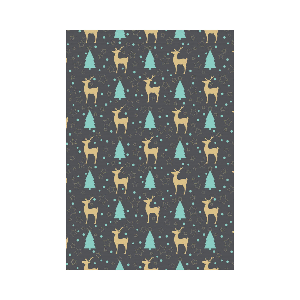 Deers star tree pattern House Flag Garden Flag