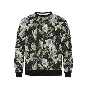 Japanese crane ornament elements Men's Crew Neck Sweatshirt