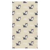 Cute Siberian Husky Bath Towel