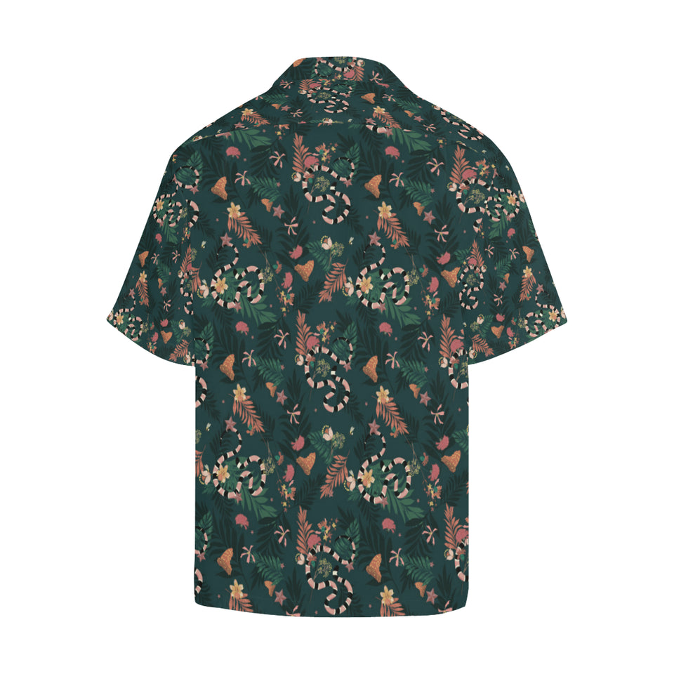 Snake forest pattern Men's All Over Print Hawaiian Shirt