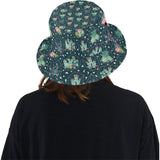 Cactus glass terrarium pattern Unisex Bucket Hat