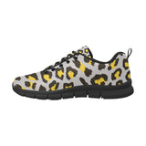 Gray Leopard print pattern Women's Sneaker Shoes