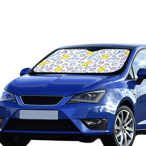 Duck Toy Pattern Print Design 01 Car Sun Shade