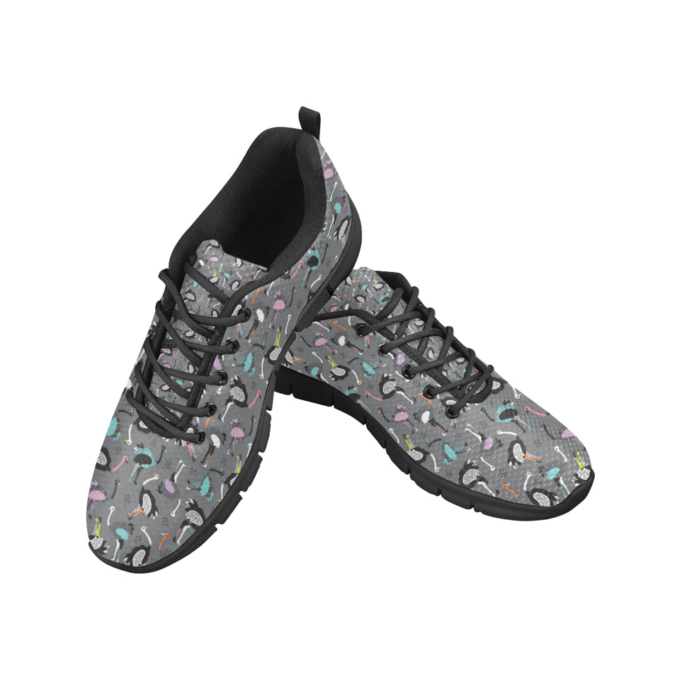 Ostrich Pattern Print Design 01 Men's Breathable Sneakers ( Model 055)