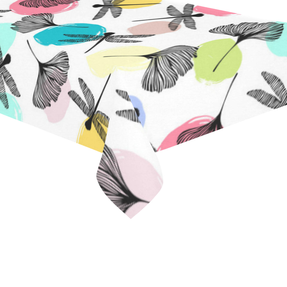 Dragonflies ginkgo leaves pattern Tablecloth