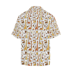 Giraffe Pattern Print Design 04 Men's All Over Print Hawaiian Shirt (Model T58)