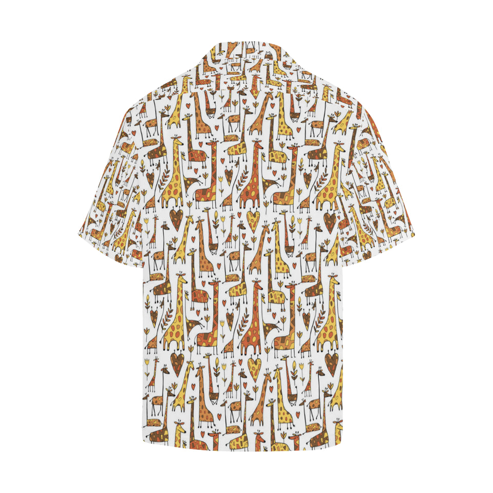 Giraffe Pattern Print Design 04 Men's All Over Print Hawaiian Shirt (Model T58)