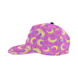 Moon pink rose background All Over Print Snapback Cap