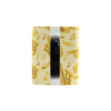 Saxophone cornet pattern yellow background Morphing Mug Heat Changing Mug
