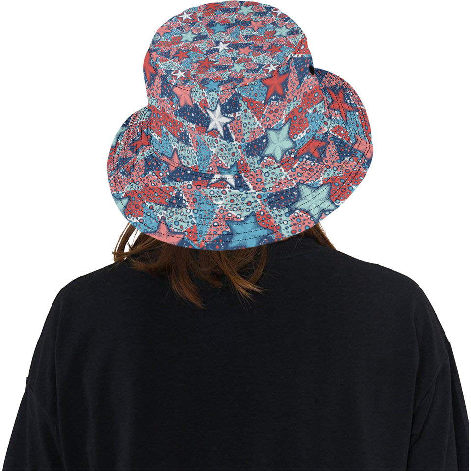 Hand drawn colorful starfish Unisex Bucket Hat