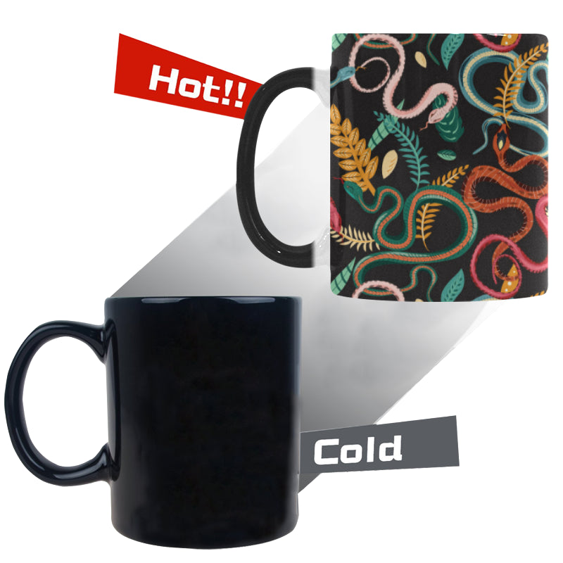 Colorful snake plant pattern Morphing Mug Heat Changing Mug
