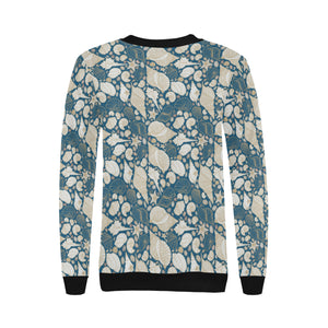 Sea turtle Polynesian Tribal design pattern Women's Crew Neck Sweatshirt