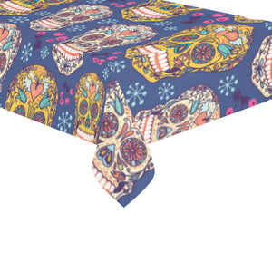 Sugar skull flower pattern Tablecloth