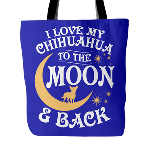 Tote Bag-I Love My Chihuahua To The Moon & Back ccnc003 dg0061