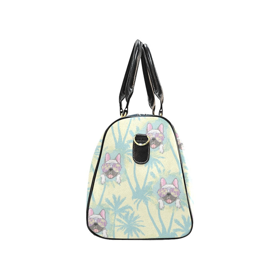French bulldog hawaii blackground Travel Bag