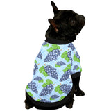 Watercolor grape pattern All Over Print Pet Dog Round Neck Fuzzy Shirt