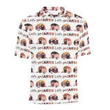 Camper Van Pattern Print Design 01 Men's All Over Print Polo Shirt