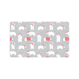 Cute polar bear christmas snow pattern Doormat
