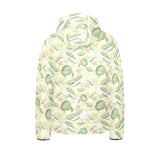 Hand drawn sea turtle fish pattern Kids' Boys' Girls' Padded Hooded Jacket