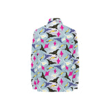 Stingray Pattern Print Design 01 Women's Long Sleeve Polo Shirt