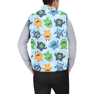 Alien Pattern Print Design 04 Men's Padded Vest