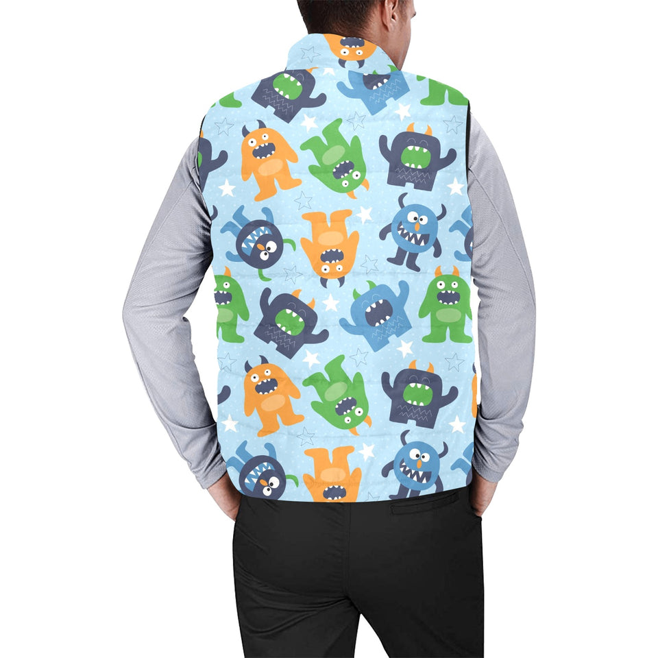 Alien Pattern Print Design 04 Men's Padded Vest
