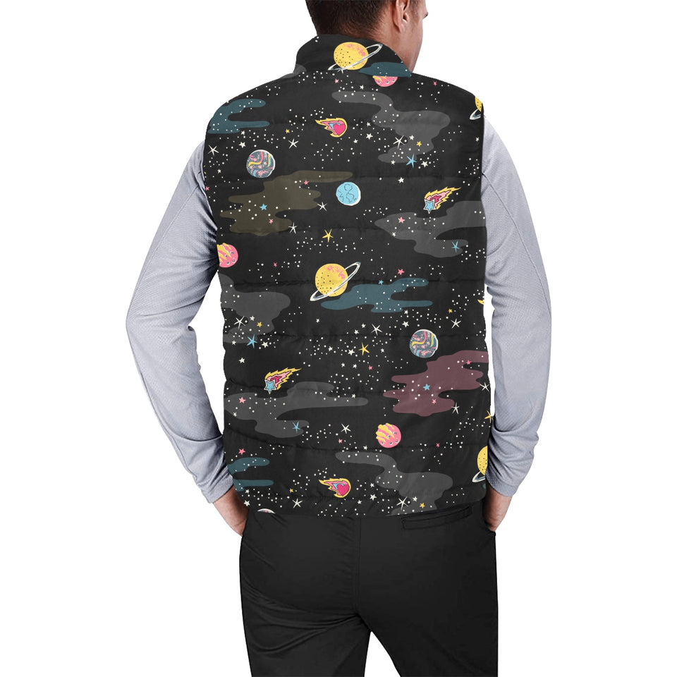 space pattern Men's Padded Vest