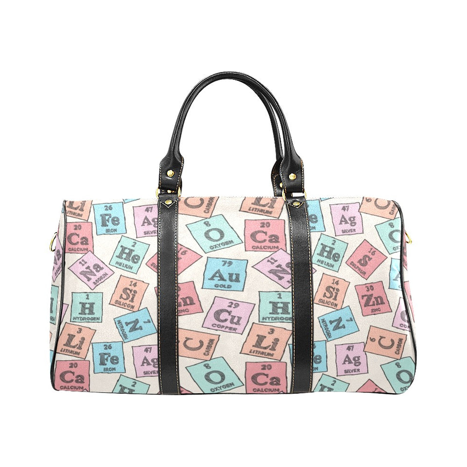 Chemistry Periodic Table Pattern Print Design 02 Travel Bag
