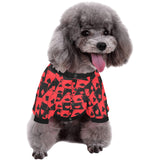 Casino Cards Suits Pattern Print Design 02 All Over Print Pet Dog Round Neck Fuzzy Shirt