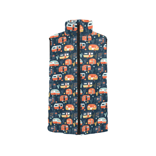 Camper Van Pattern Print Design 05 Men's Padded Vest