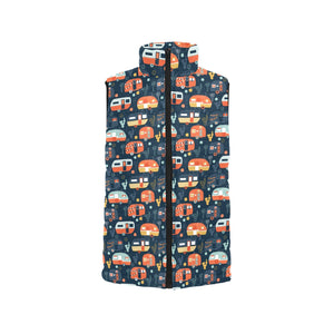 Camper Van Pattern Print Design 05 Men's Padded Vest