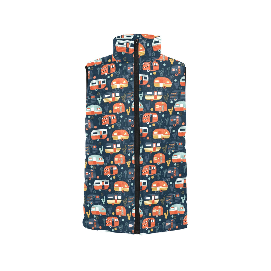 Camper Van Pattern Print Design 05 Men's Padded Vest