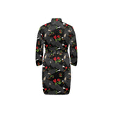 Eagle Pattern Print Design 04 Men's Long Sleeve Belted Night Robe