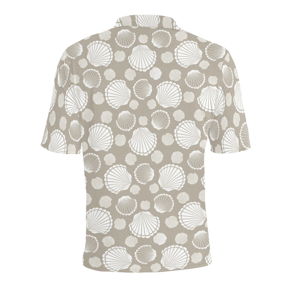 Scallop shell pattern Men's All Over Print Polo Shirt