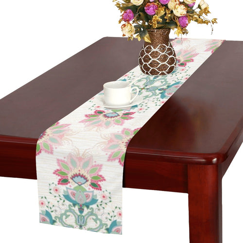 Square floral indian flower pattern Table Runner