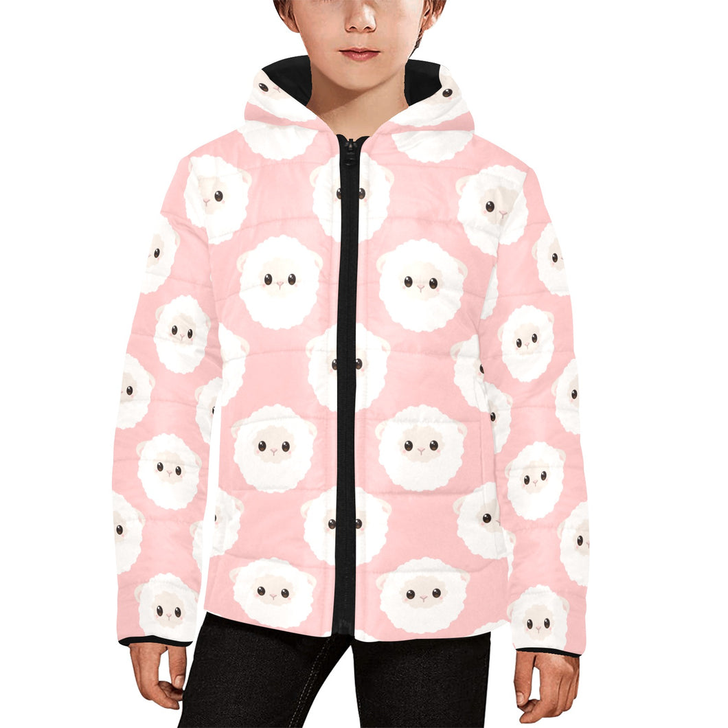 Cute sheep pattern Kids' Boys' Girls' Padded Hooded Jacket