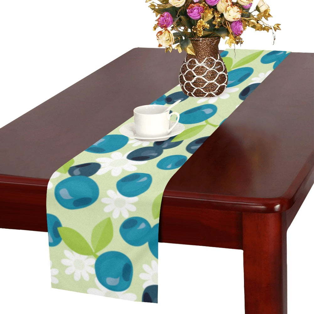 blueberry flower pattern Table Runner