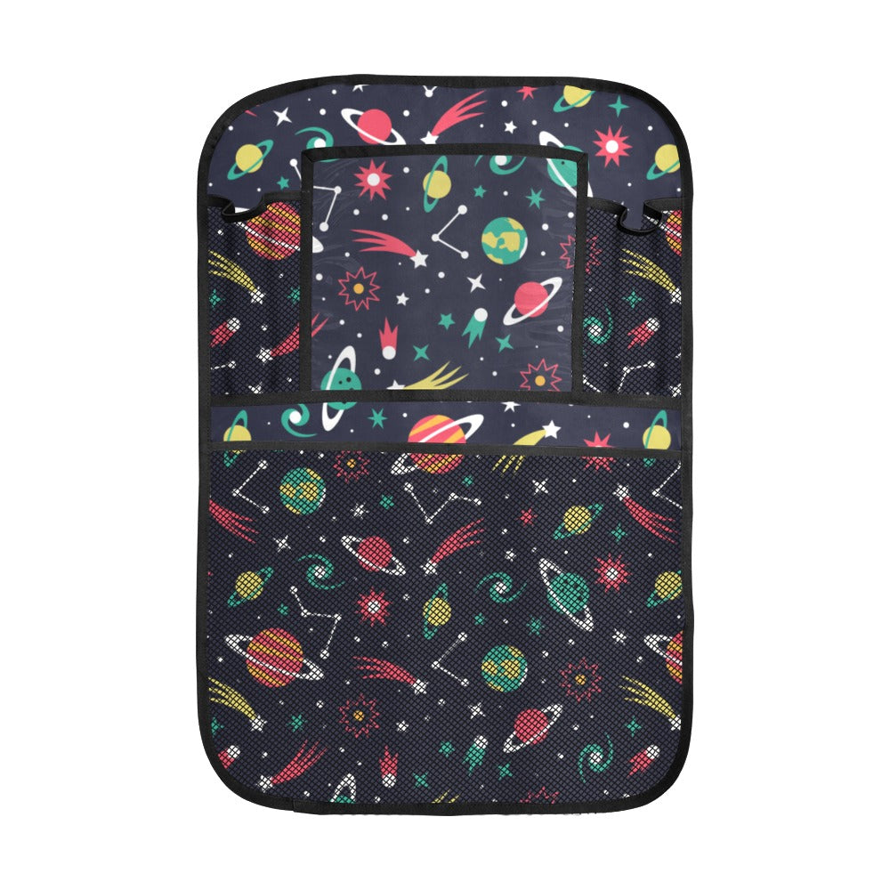 colorful space pattern planet star Car Seat Back Organizer