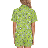 Slices of Lime design pattern Women's V-Neck Short Pajama Set
