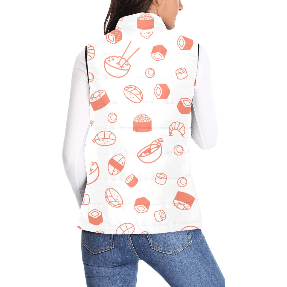 Sushi pattern Women's Padded Vest