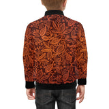 cacao beans tribal polynesian pattern Kids' Boys' Girls' Bomber Jacket